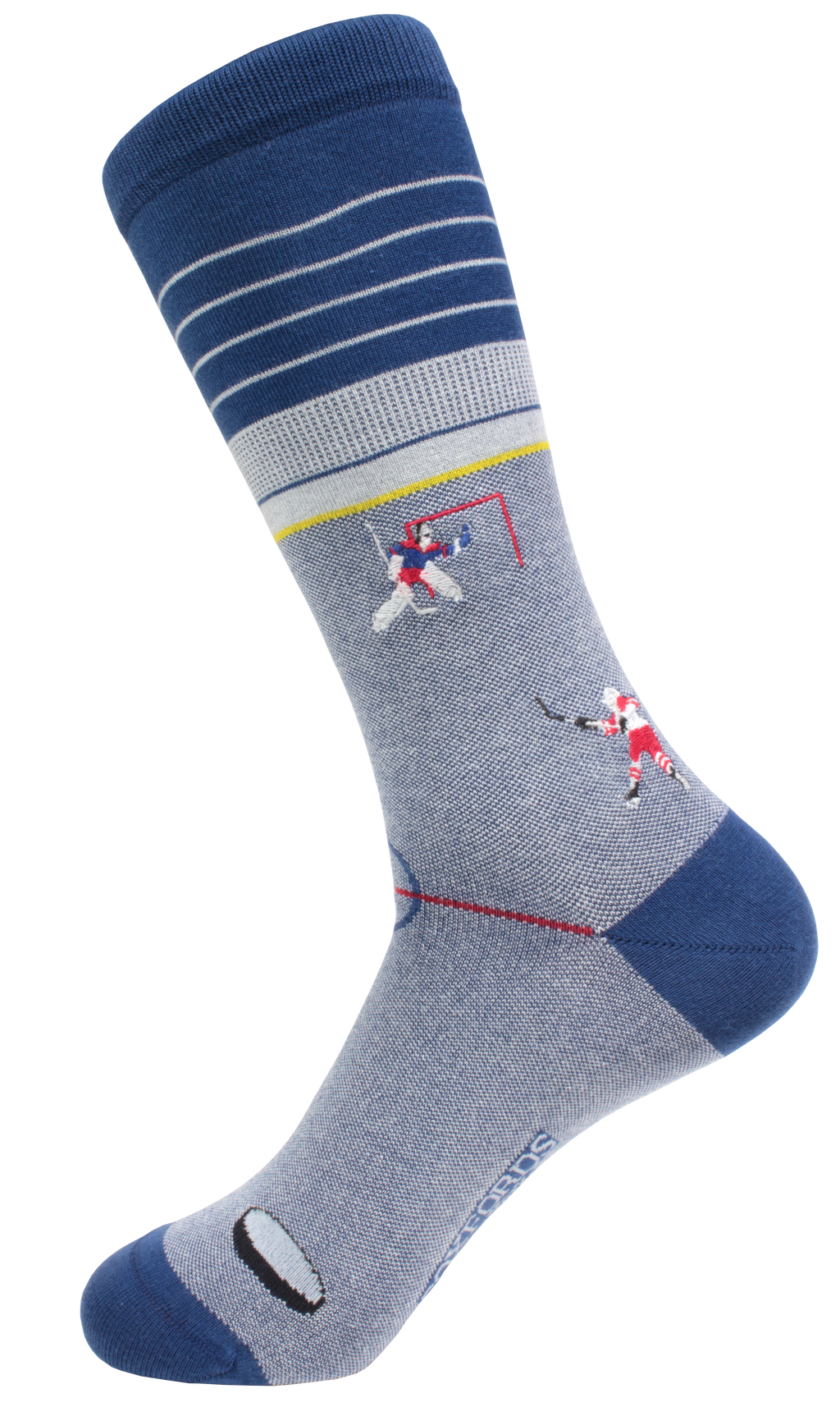 Soxfords Premium Pima Cotton Embroidered Socks - Slap Shot