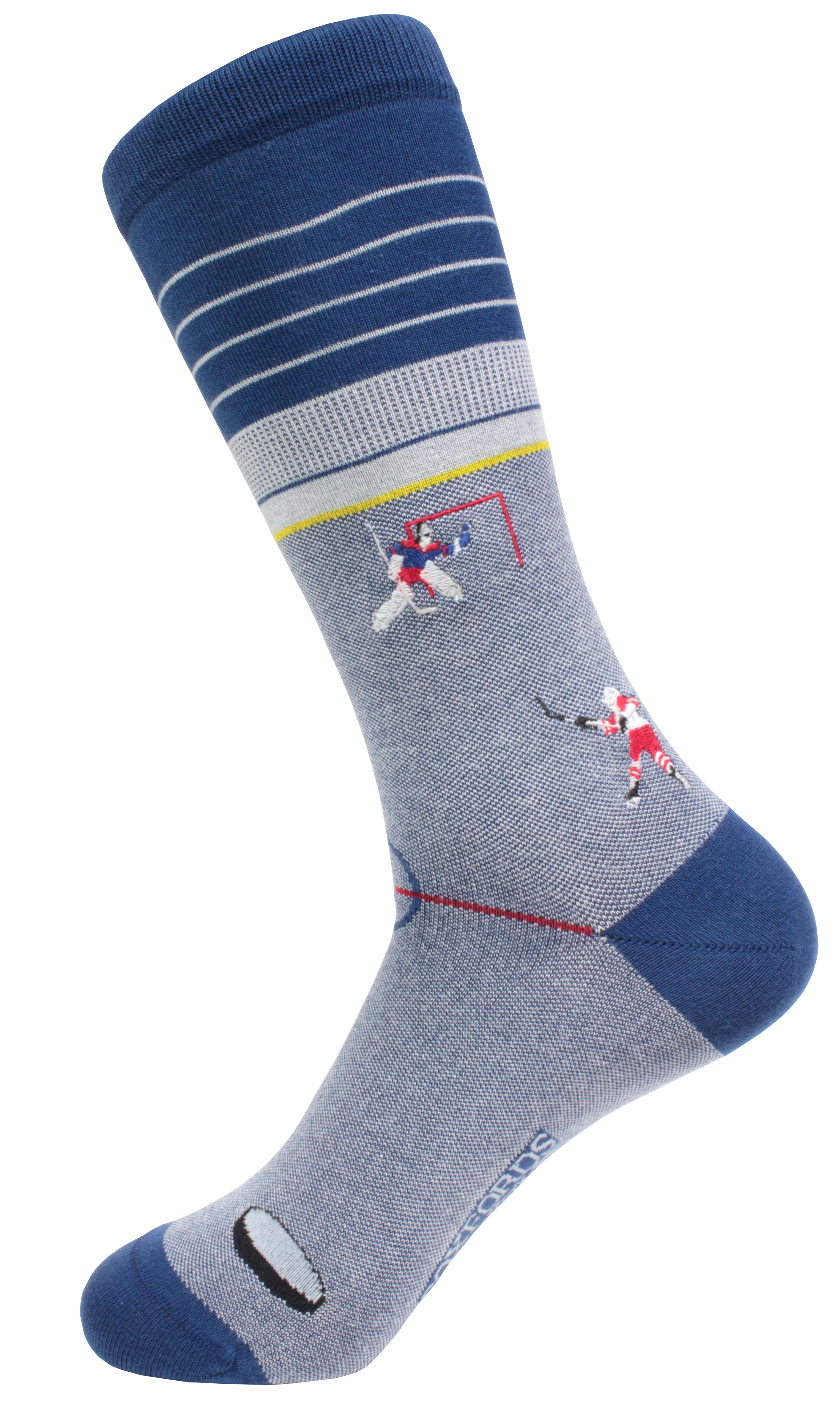 Soxfords Premium Pima Cotton Embroidered Socks - Slap Shot