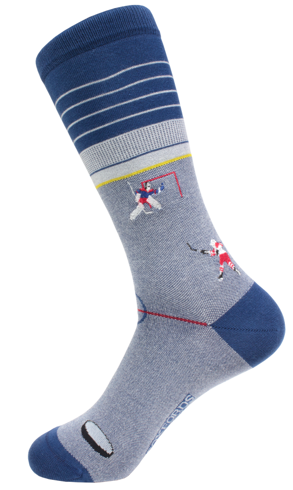 Soxfords Premium Pima Cotton Embroidered Socks - Slap Shot