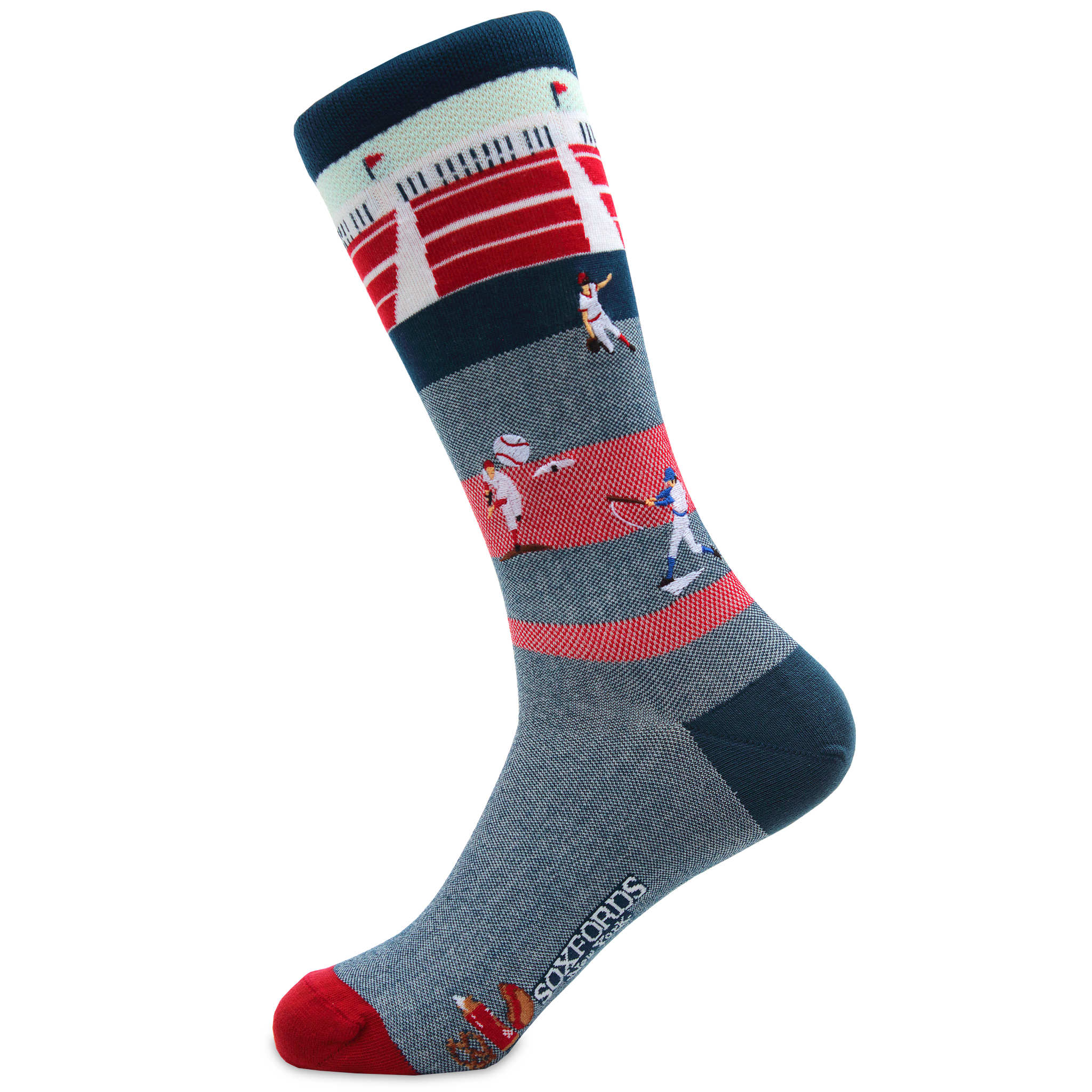 Soxfords Embroidered Cotton Socks - Baseball