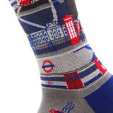 Soxford Pima Cotton Embroidered Socks London Fog