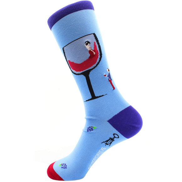 Soxfords Embroidered Socks Socks Wine -Oh
