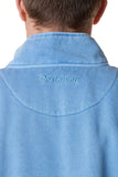 Breakwater Men's Quarter Zip Pull Over Sweatshirt Lt Blue by Castaway Clothing