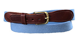 Men's Monogrammed Classic Solid Dusty Blue Surcingle Belt | Designs by Lillie